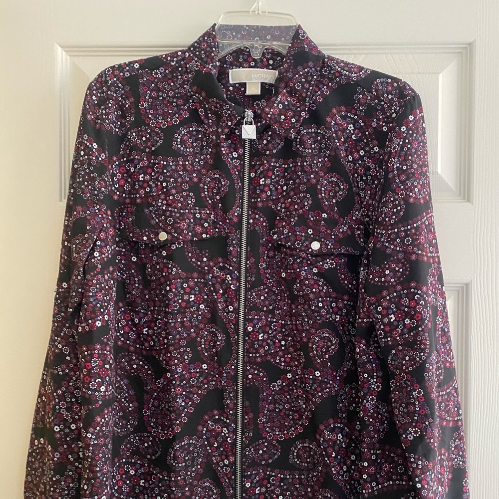 Michael Kors Ladies Zip Up Blouse